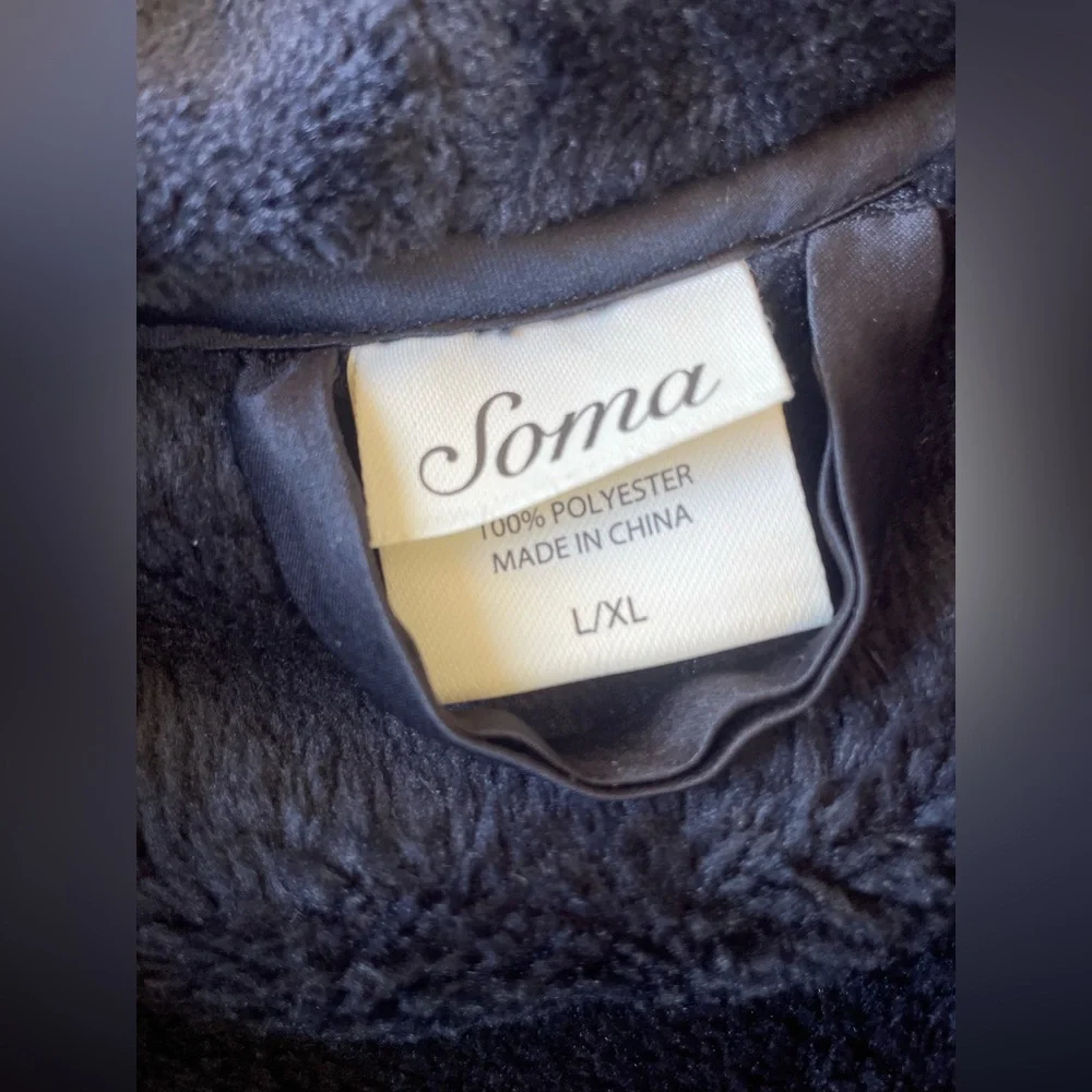 Soma Plush Black Women's Robe